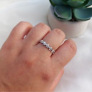 Hawaiian Flowers Ring Sterling Silver 925